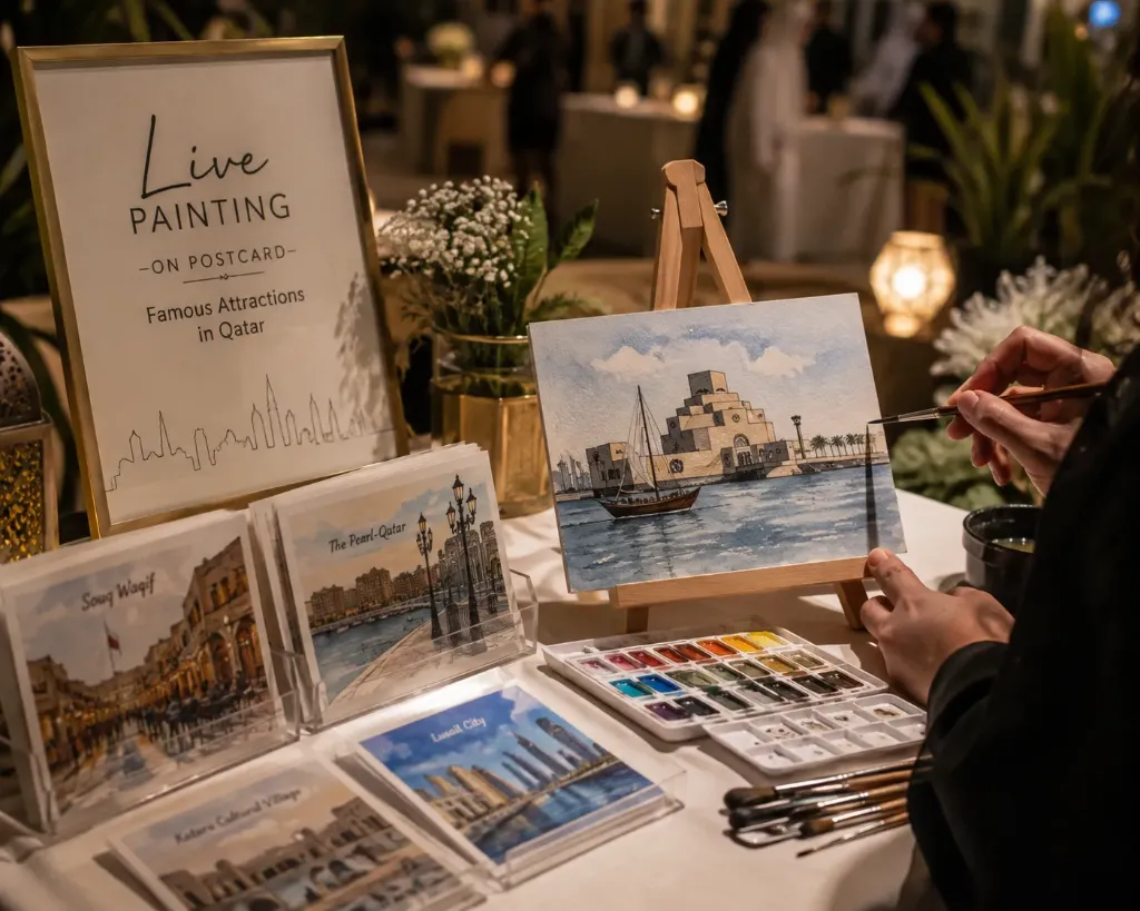 Postcards Live Painting